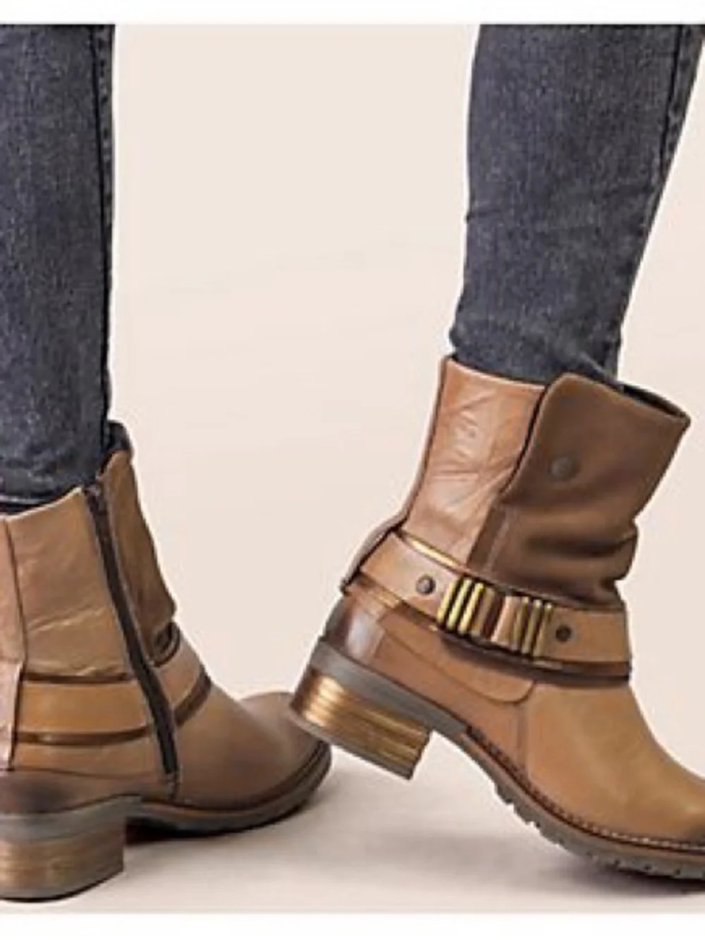 Dromedaris Women's Brown Leather Casual Ankle Boots Size 6.5